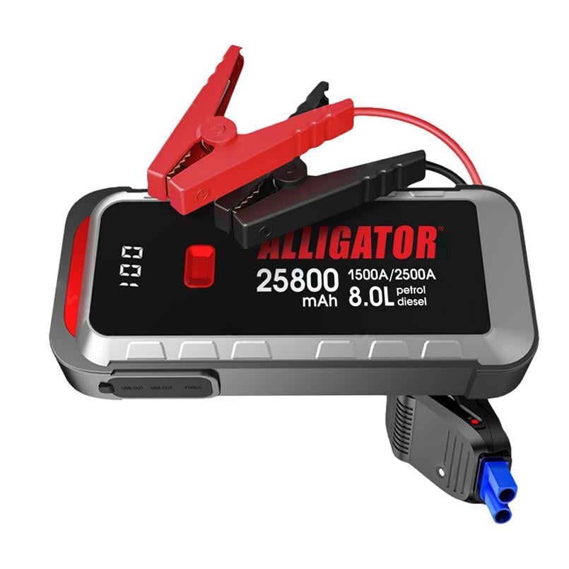 Пусковое устройство Alligator Jump Starter 1500A/2500A 25800 mAh со Smart-клеммами (JS847)