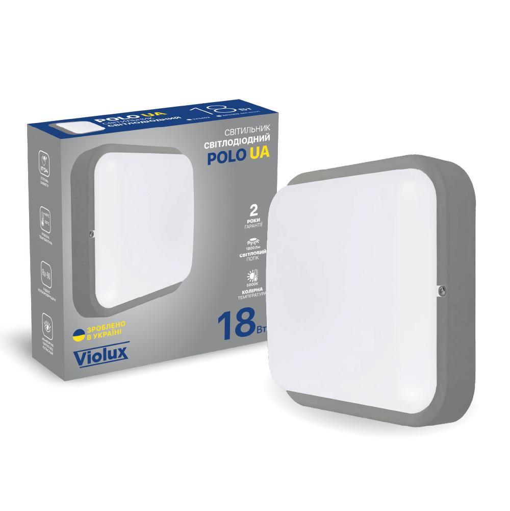 LED-светильник Violux НББ POLO UA 18W 5000K IP54 Серый (27568230)
