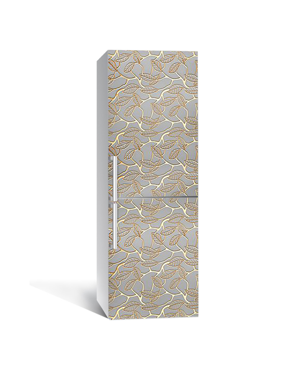 Наклейка 3D на холодильник Zatarga Золотые листья 650х2000 мм (1323454574)