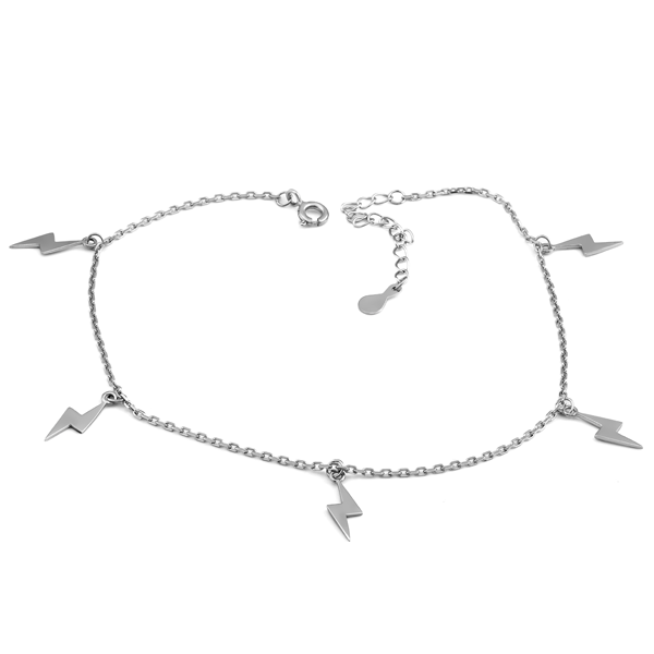 Браслет серебряный на ногу