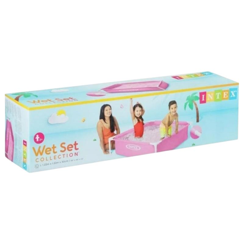 Басейн дитячий каркасний Intex 122х122х30 см Рожевий (57172) - фото 2 Басейн дитячий каркасний Intex 122х122х30 см Рожевий (57172) - фото 2