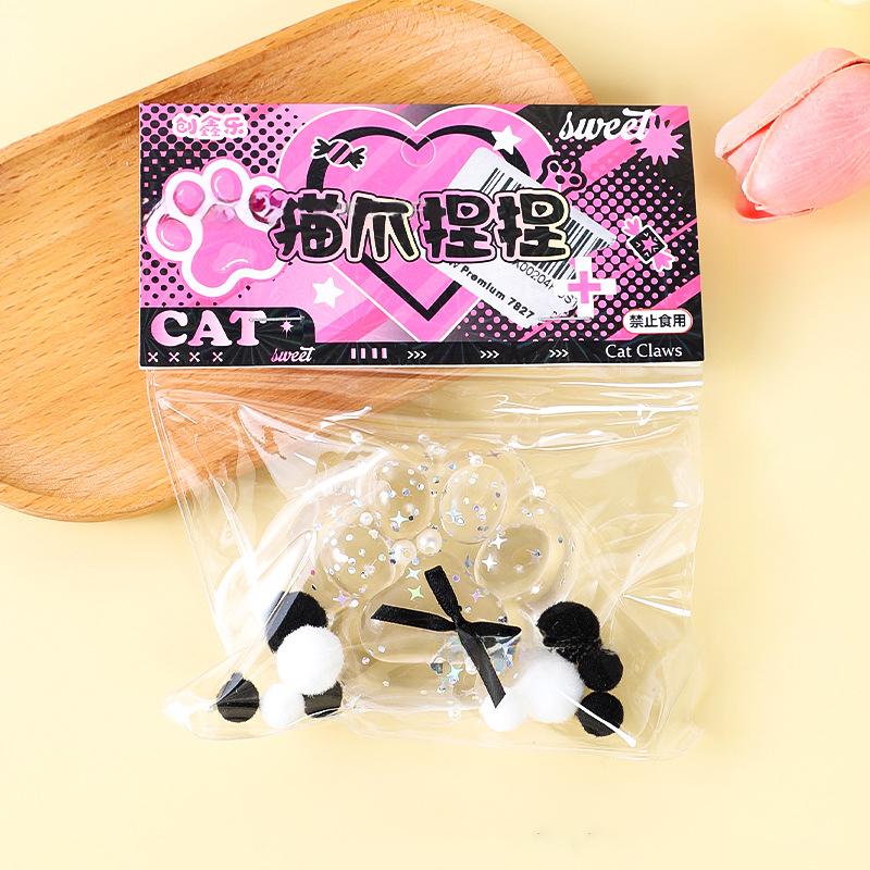 Игрушка сквиш Таба лапка котика Антистресс 7 см Прозрачный Игрушка сквиш Таба лапка котика Антистресс 7 см Прозрачный