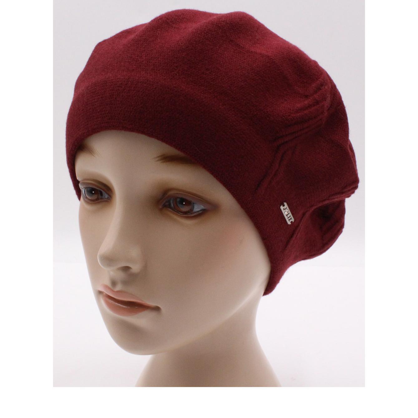 Берет женский шерстяной Leks Магма one size Бордовый