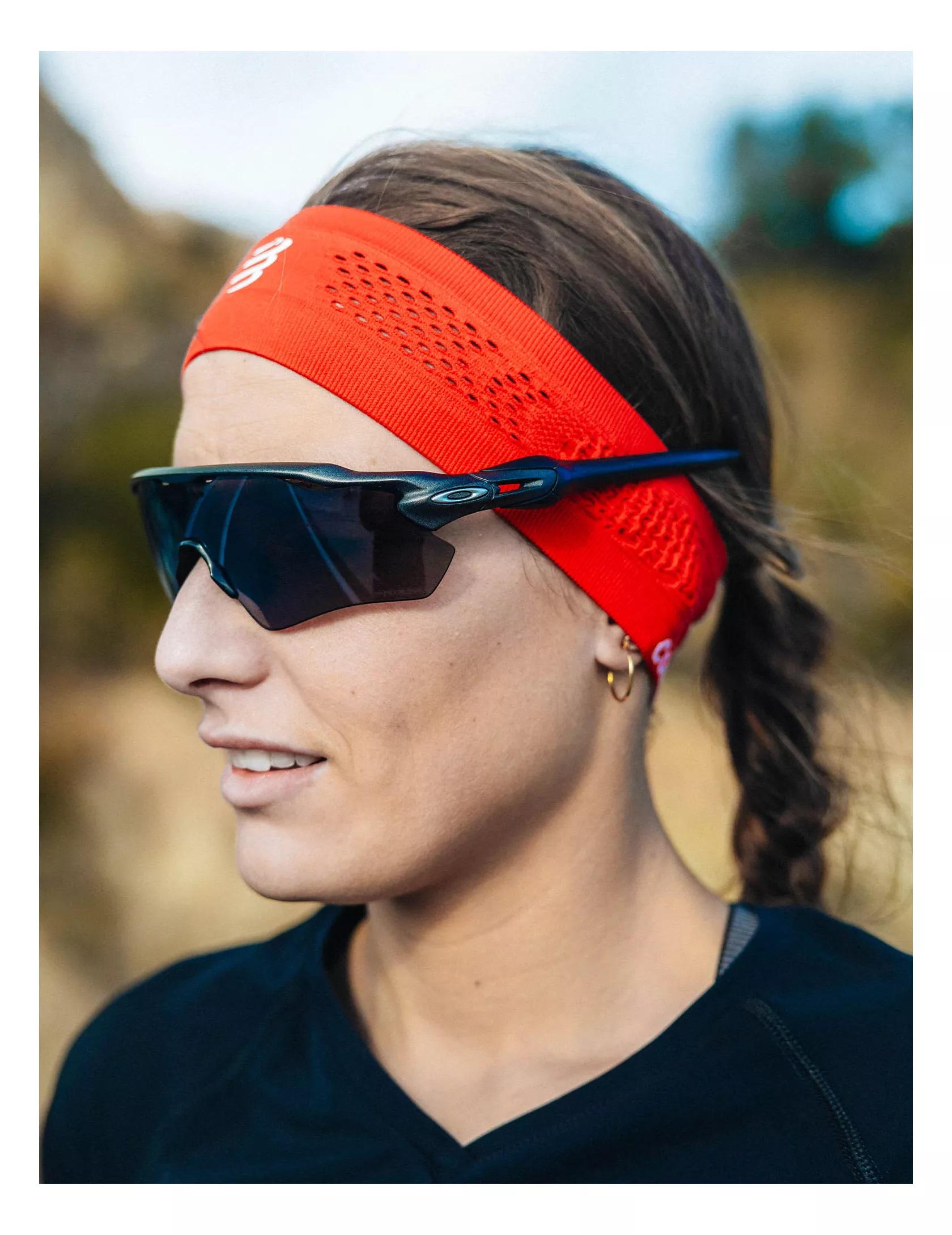 Пов'язка на голову Compressport Headband Thin On/Off Red - фото 3