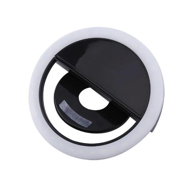 Селфи-кольцо для смартфона LED Selfie Ring Light Черный