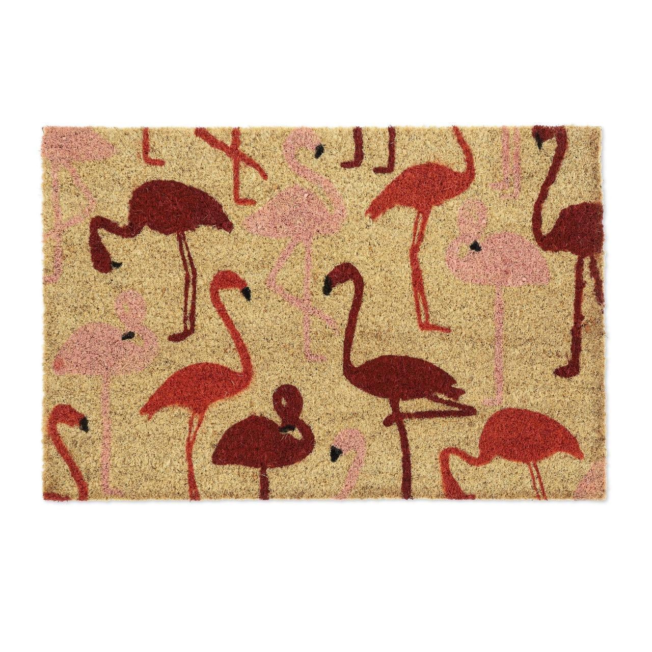 Коврик Relaxdays Flamingos кокосовое волокно 60x40 см (10039054)