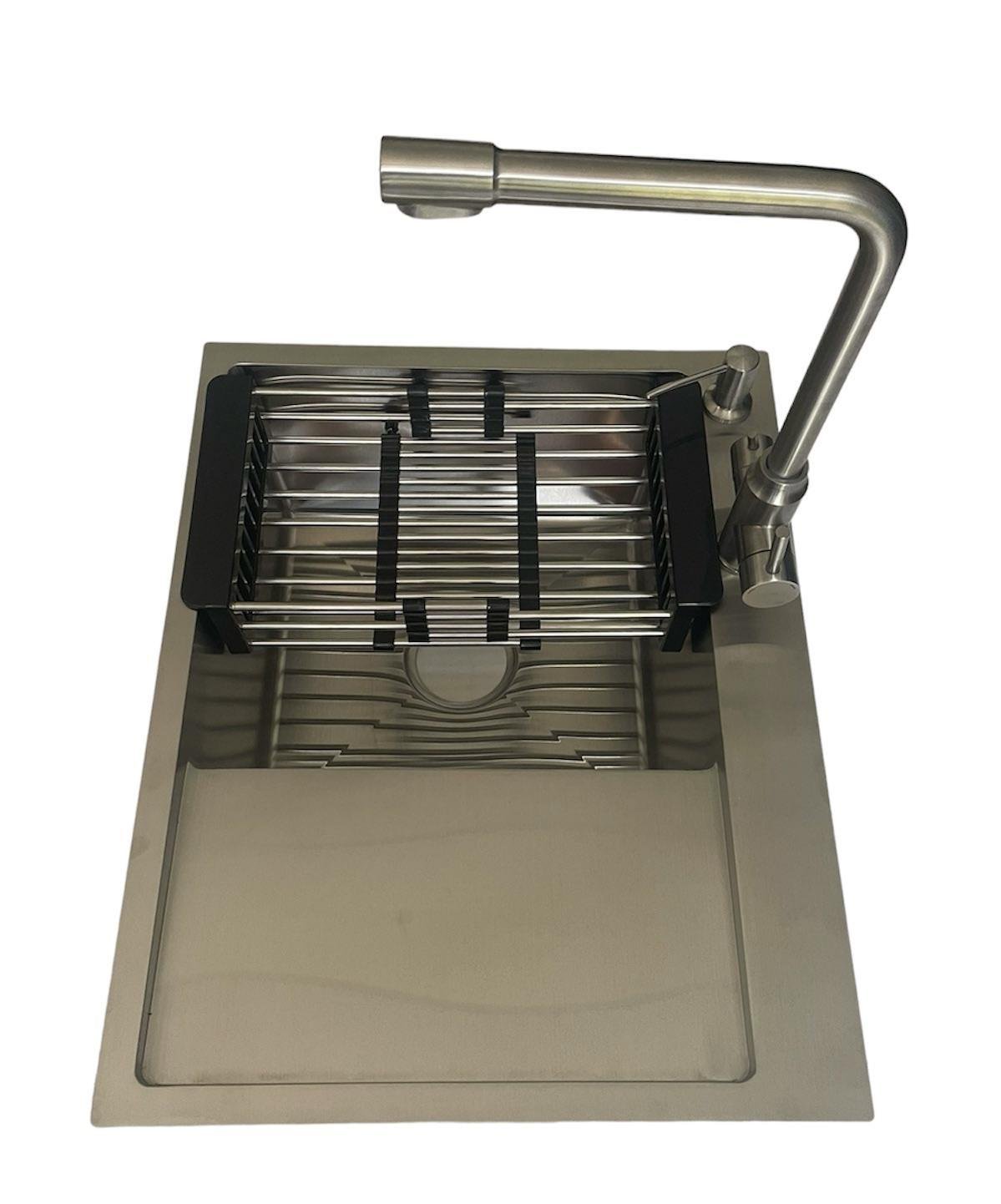 Мийка Lidz H6350L ліва 3,0/1,0 мм та змішувач для кухні Aria 020F-13 з підключенням для питної води Lidz