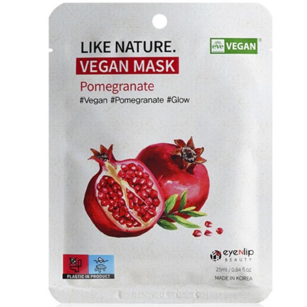 Маска для обличчя Eyenlip Like Nature Vegan Mask Pack Pomegranate з гранатом 25 мл (8809555253112) - фото 1