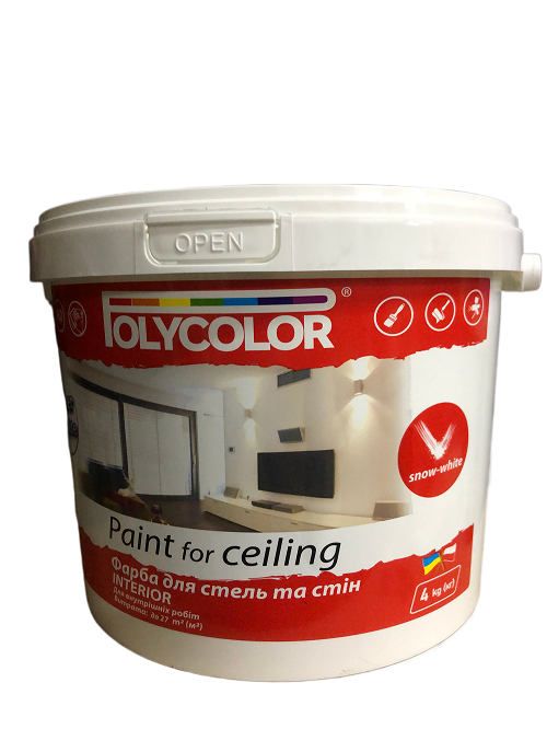 Краска для ремонта POLYCOLOR 4 кг Super white (220126)