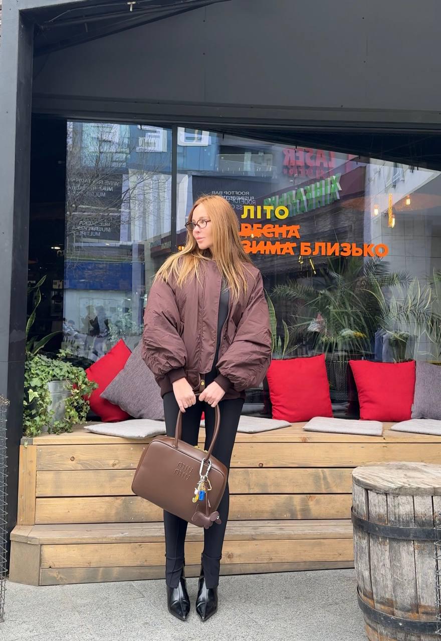 Бомбер жіночий демісезонний ZF Inspire 1561 L-XL Коричневий (1561-Кор-L-XL) - фото 5 Бомбер жіночий демісезонний ZF Inspire 1561 L-XL Коричневий (1561-Кор-L-XL) - фото 5