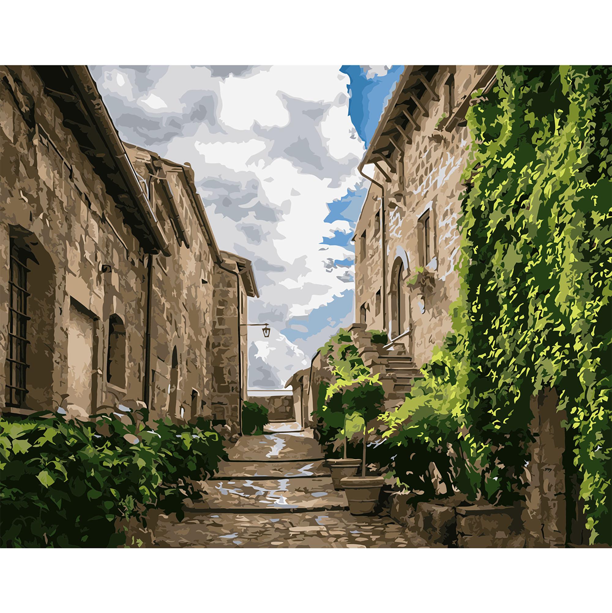 Картина по номерам Strateg Улица исторического района города 40x50 см (VA-2867)