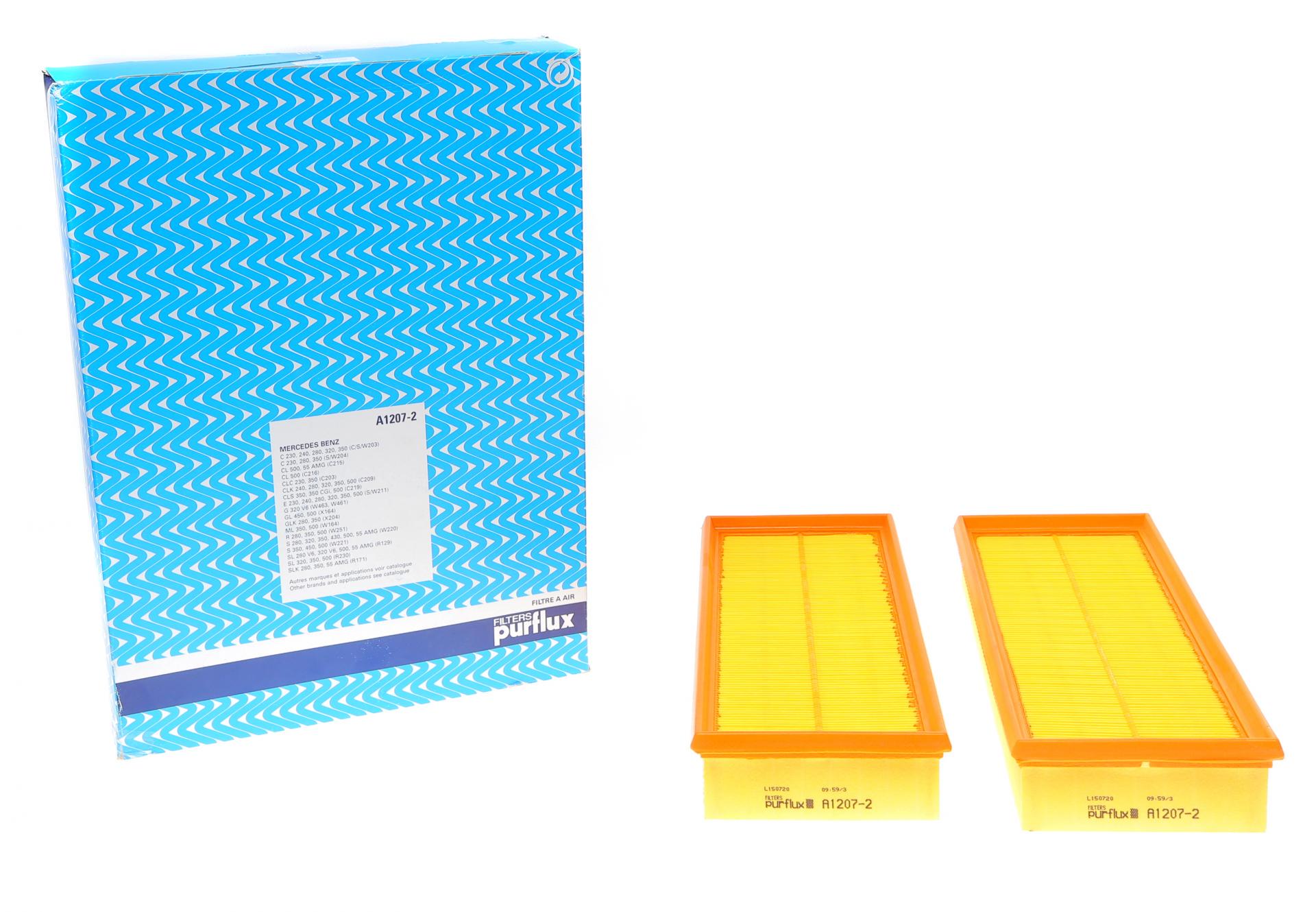 Фильтр воздушный PURFLUX для MB W220 3,2CDI 2 шт. (A1207-2)
