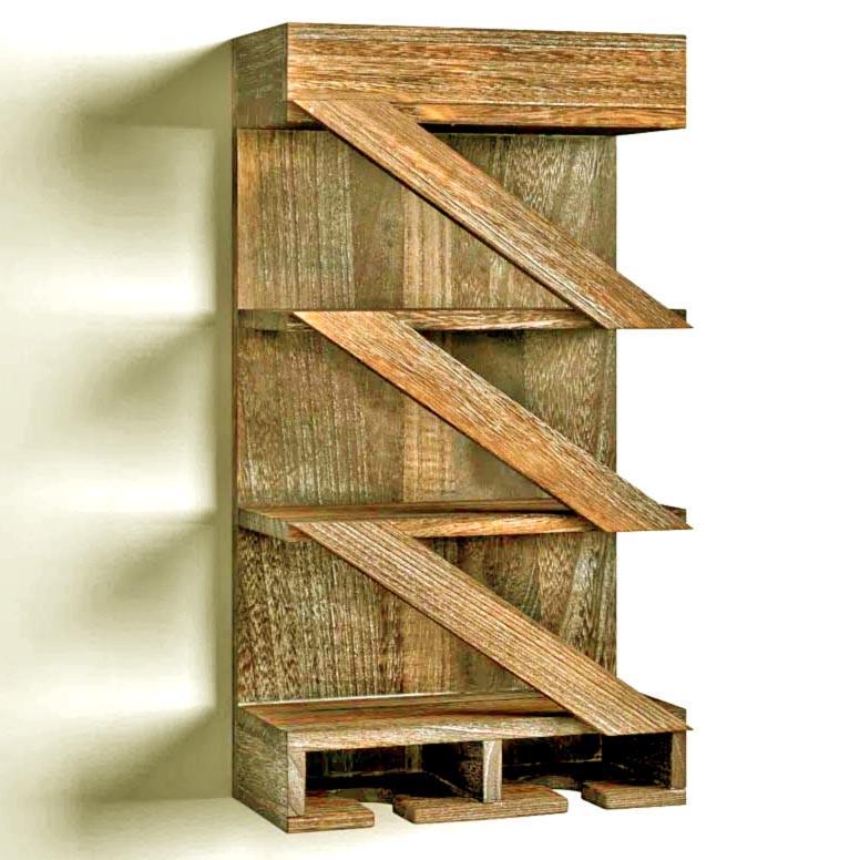 Полка для вина настенная из дерева Мито Палисандр (ПНК-001702)