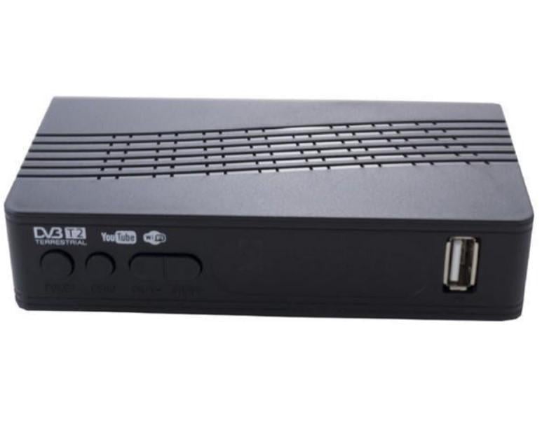 Смарт ТВ-тюнер T2-1 з функціями Wi-Fi IPTV та YouTube цифровий Чорний (2390000006)