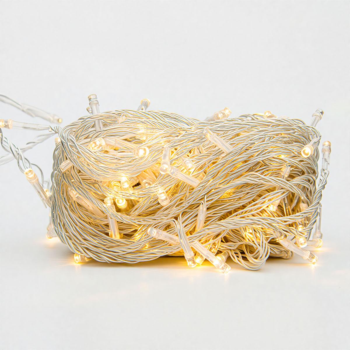 Гирлянда комнатная Нить W160LED16MWY 14 м 160 LED Белый/Теплый Белый (29912884)