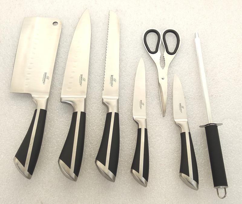 Набір ножів Bohmann з нержавіючої сталі на підставці 8 пр. (BH 8007-08)