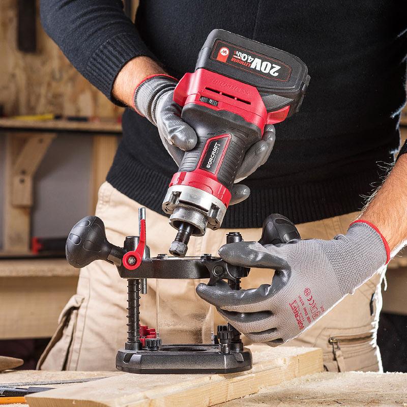 Фрезер по дереву акумуляторний безщітковий Worcraft CER-S20LiB без акумулятора і зарядного 20В (13178) - фото 3 Фрезер по дереву акумуляторний безщітковий Worcraft CER-S20LiB без акумулятора і зарядного 20В (13178) - фото 3