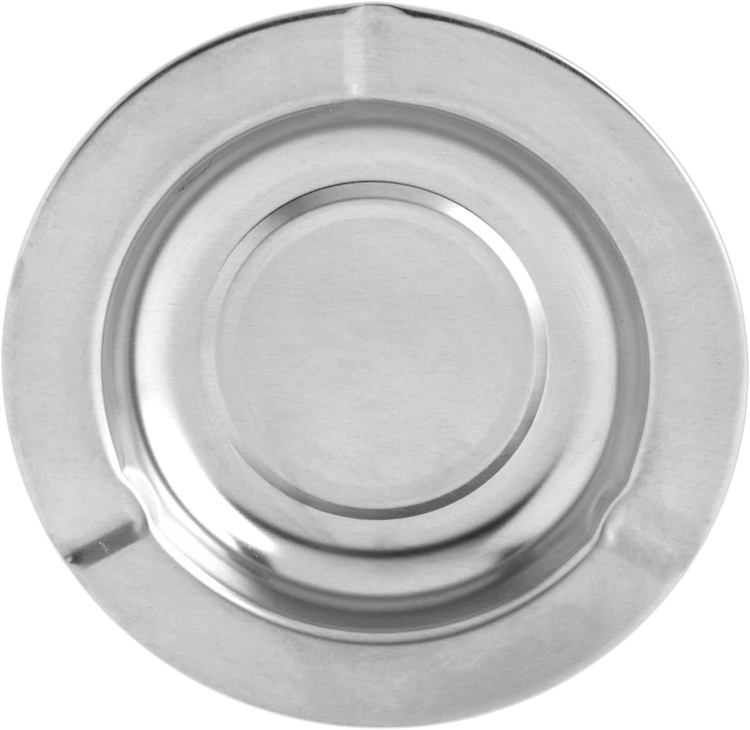 Попільничка з нержавіючої сталі з трьома виїмками для цигарок d 12 см (87415)