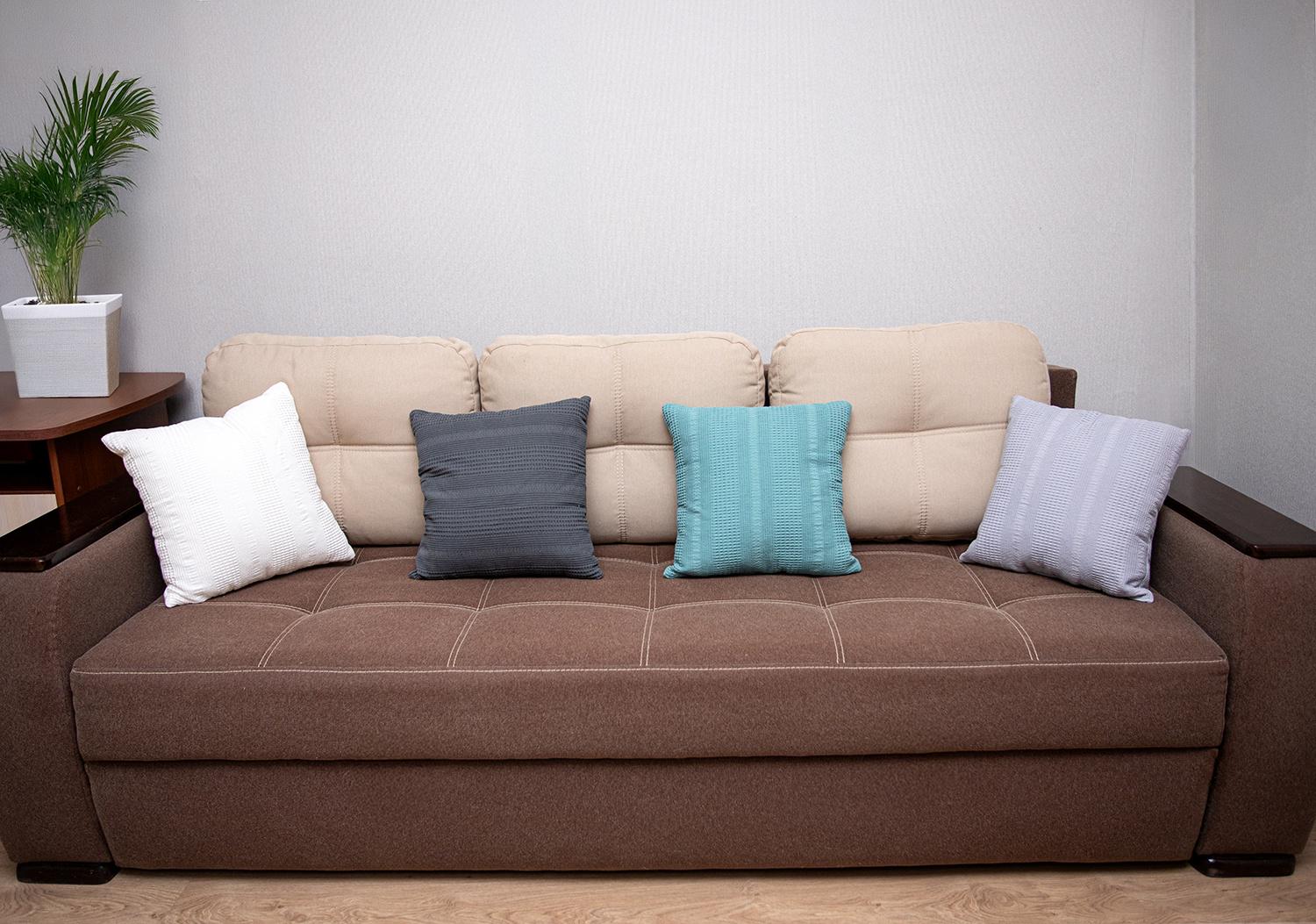 Подушка декоративная Zastelli WAFFLE вафельная ткань 40×40 см Grey (22137) - фото 3 Подушка декоративная Zastelli WAFFLE вафельная ткань 40×40 см Grey (22137) - фото 3