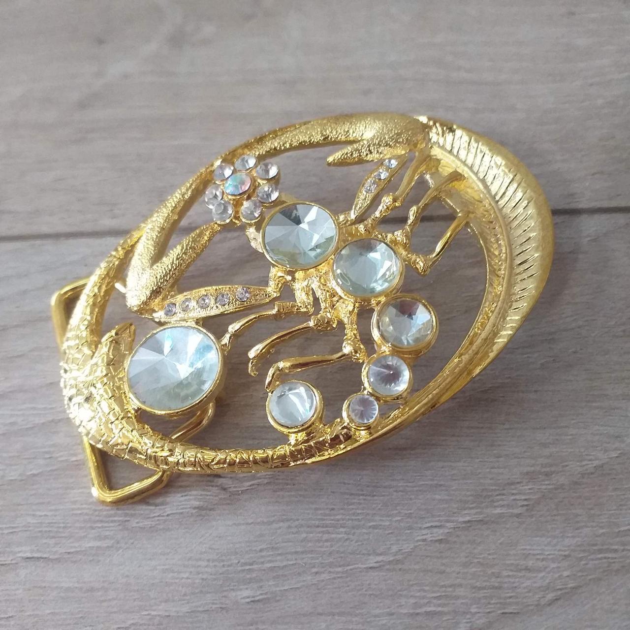 Пряжка фігурна Скорпіон для ременів завширшки до 40 мм Золотистий (KG-7586)