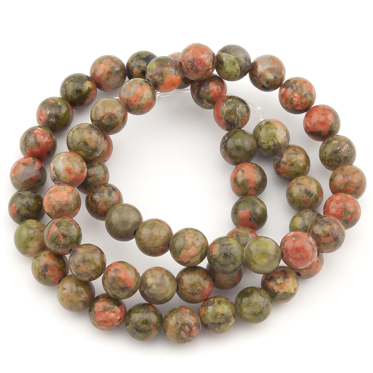 Бусины Яшма унакит из натурального камня 4 мм 37 см 1 шт. (НК0412ш35) Бусины Яшма унакит из натурального камня 4 мм 37 см 1 шт. (НК0412ш35)