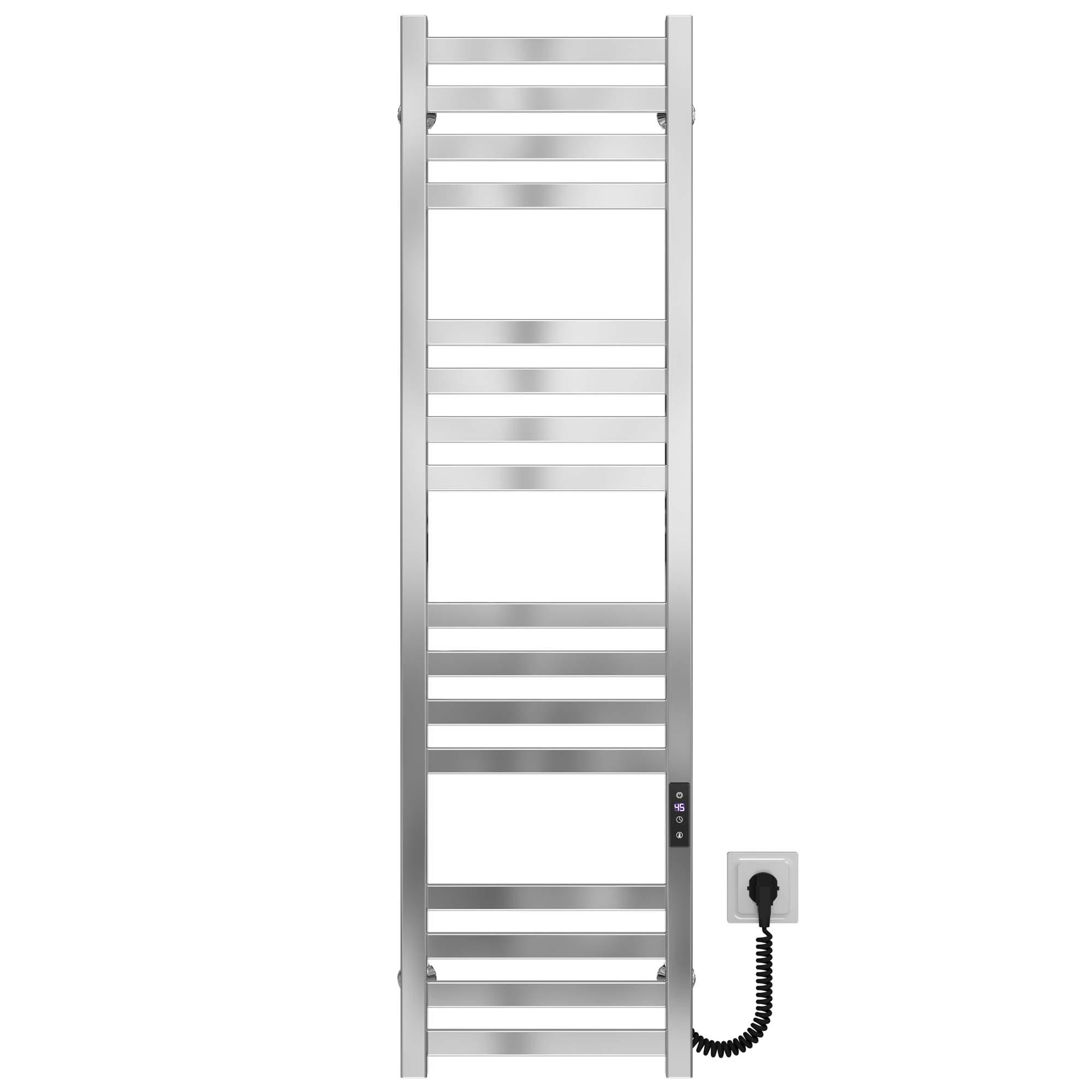 Полотенцесушитель электрический Deffi Magnus П16 JD04 правое подключение нержавеющая сталь 200х1200 мм Хром (A.MA.120.20.16.E.C.R.2)