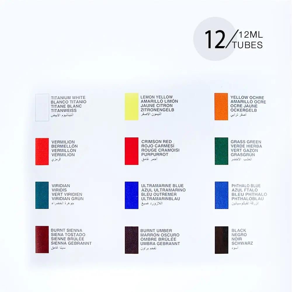 Фарби акрилові художні тюбики в коробці 12 кольорів по 12 мл (37-106236) - фото 9 Фарби акрилові художні тюбики в коробці 12 кольорів по 12 мл (37-106236) - фото 9
