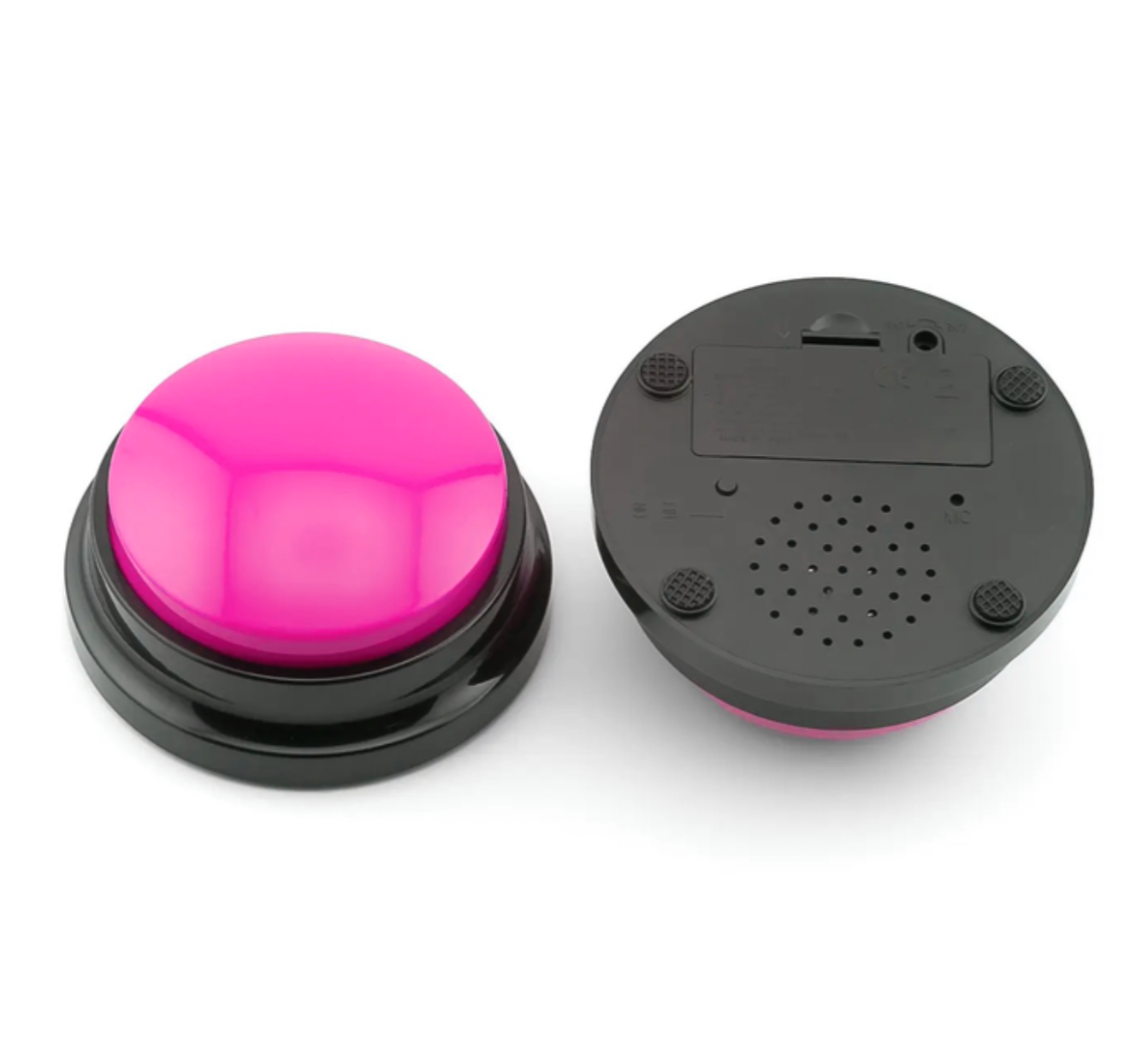 Звукова кнопка для собак та котів Pet Button з голосовою командою 9x4,5 см Малиновий (MK001045) - фото 2