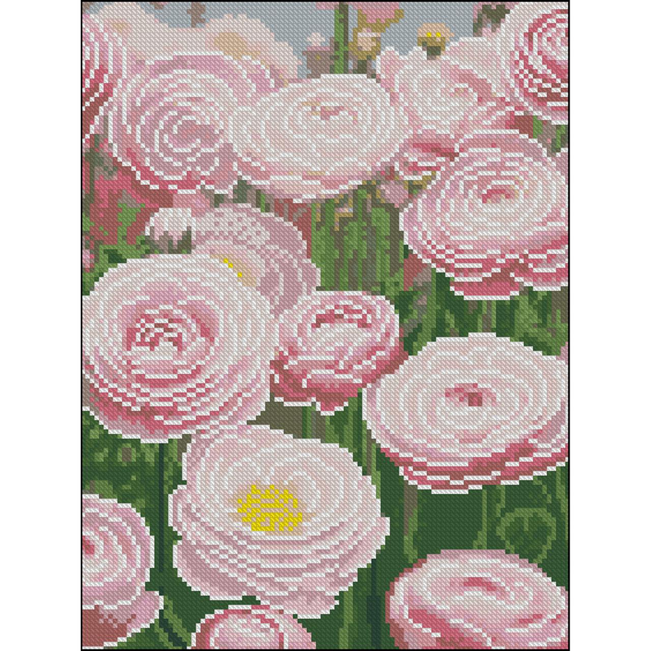 Алмазная мозаика Strateg Весеннее поле без подрамника 30х40 см (ZAV3040-16)