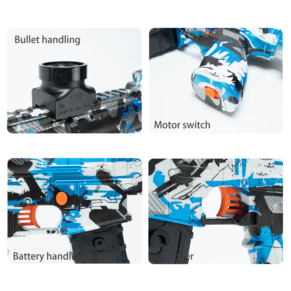Автомат АК47 іграшковий з глушником на акумуляторі та орбізах (411-1) - фото 8