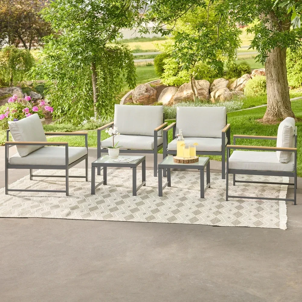 Комплект уличной мебели мягкой Loft с металлическим каркасом (KS-1308-NM)