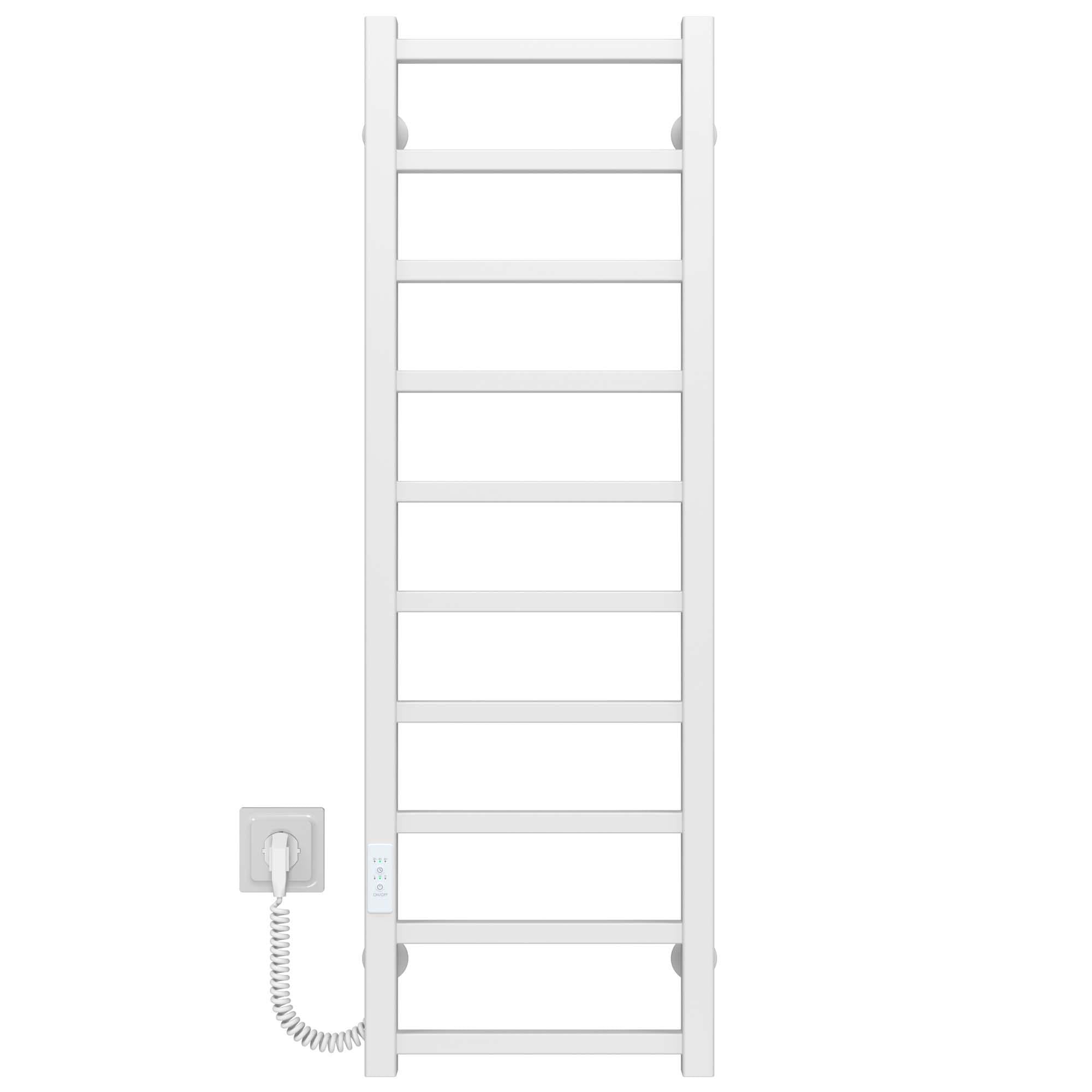 Полотенцесушитель электрический Deffi Forest П10 WD04 левое подключение нержавеющая сталь 200х1000 мм Белый (A.FR.100.20.10.EWL4)