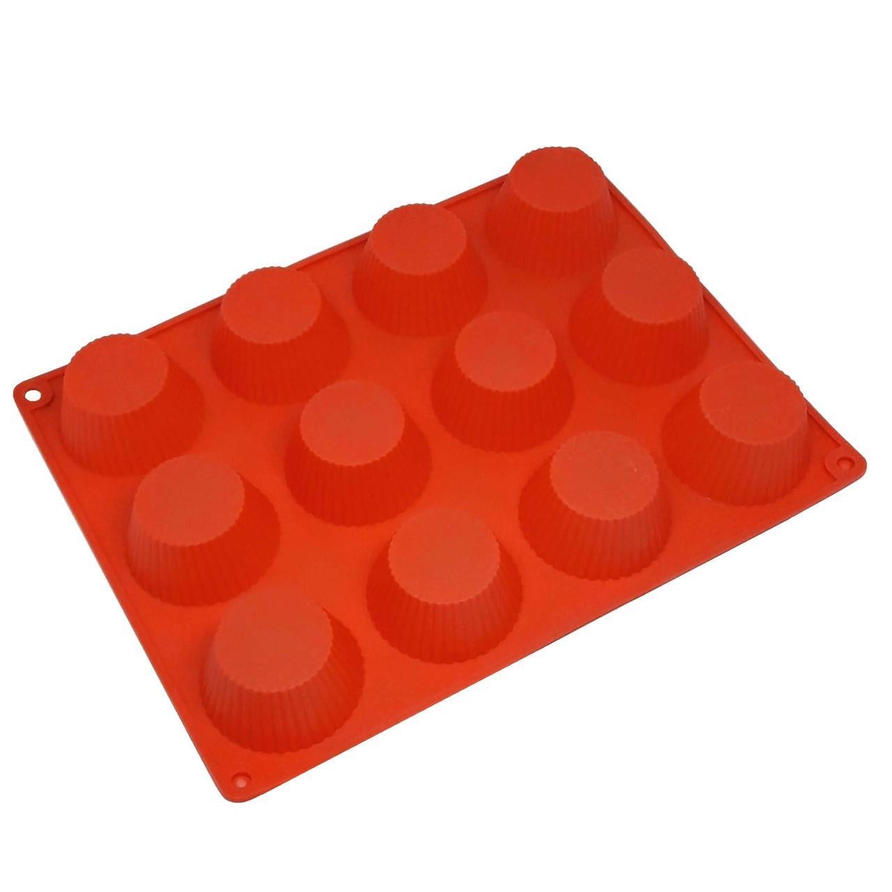 Силиконовая форма MagicKitchen №583 для кексов 12в1 Красный (201470)