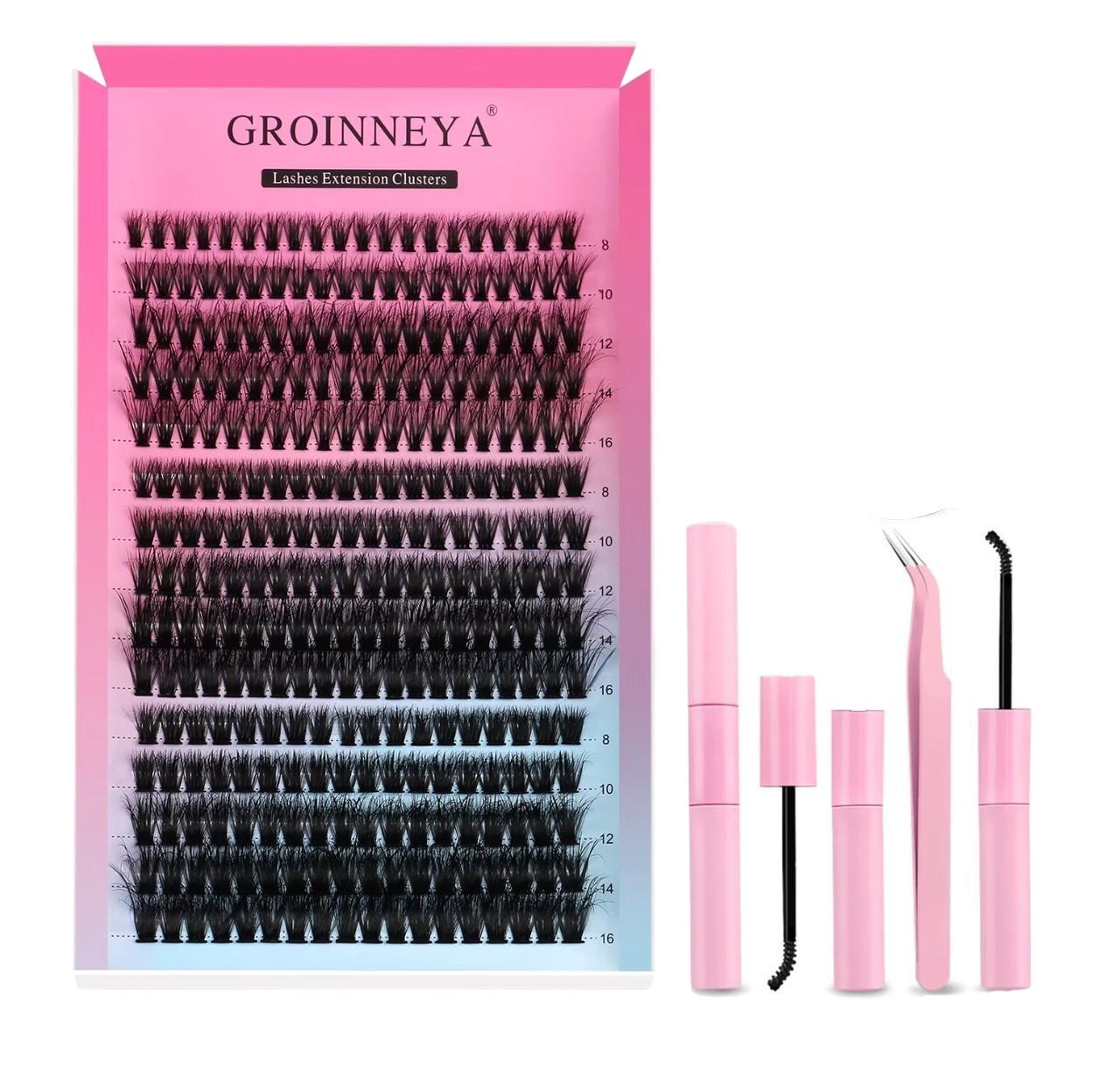 Набор для наращивания ресниц Groinneya 60D 8-16 мм