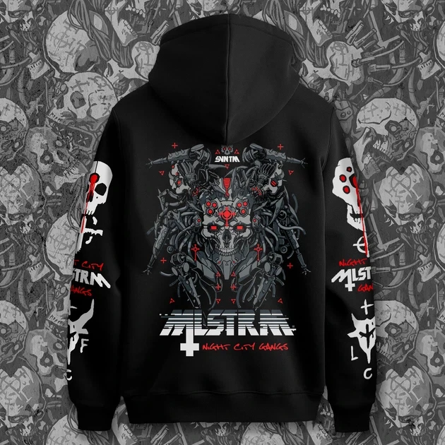 Худи для подростка мальчика с принтом Cyberpunk 2077 Maelstrom 170 см (Anime11246)