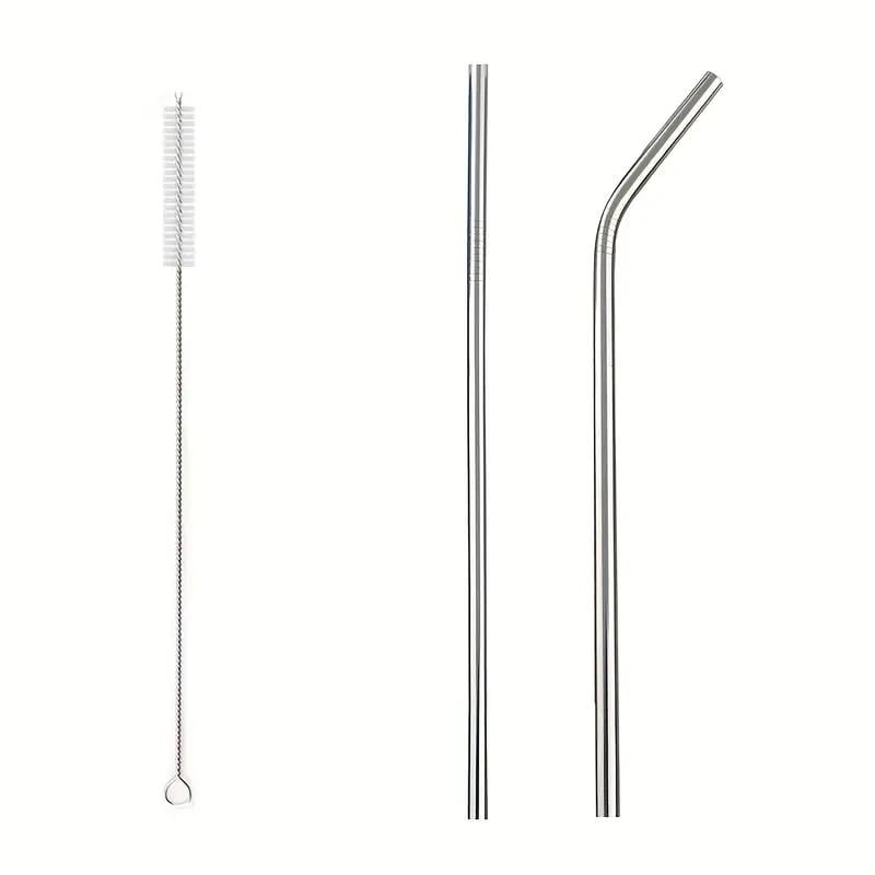 Трубочки металлические для коктейлей 2 штуки/ершик 21 см Трубочки металлические для коктейлей 2 штуки/ершик 21 см