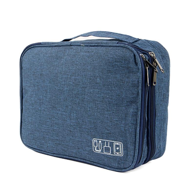 Сумка органайзер Lesko # 082 для кабелів Blue (31457518)