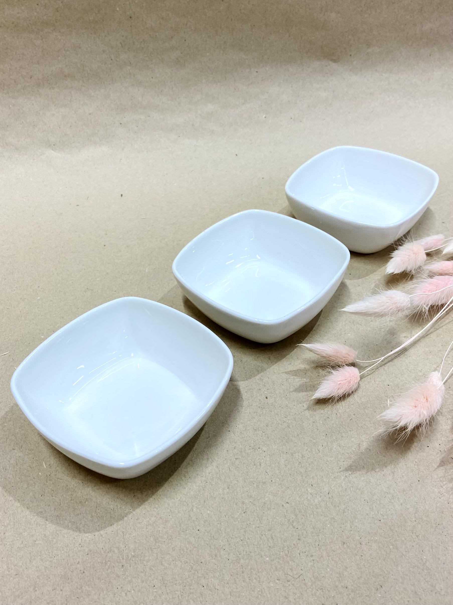 Набор соусников фарфоровых 9,5х9,5 см 3 шт. (22053)