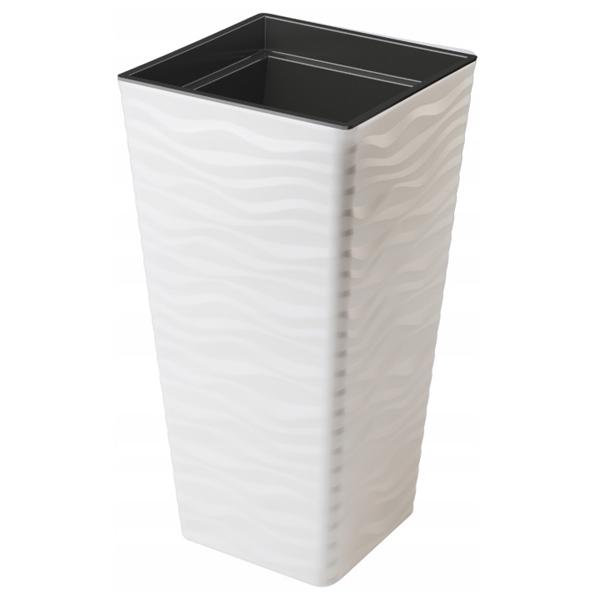 Горшок для цветов Sahara slim kwadro-35 Белый (3960-011) - фото 1