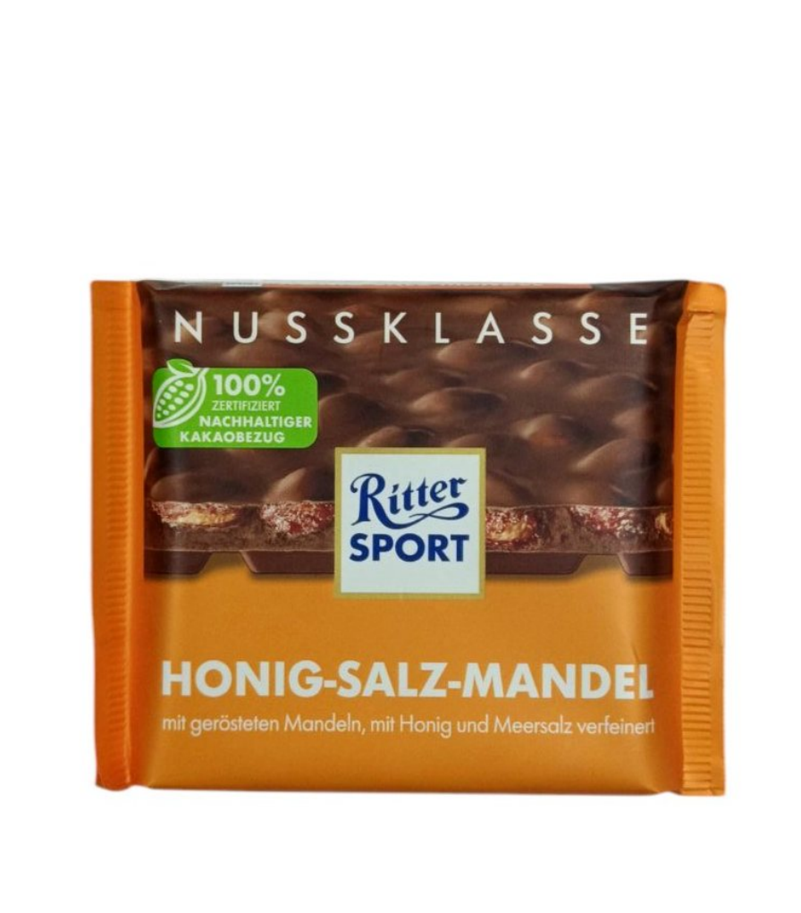 Шоколад Ritter Sport Honig Salz Mandel с медом/солью и миндалем 100 г (59034)