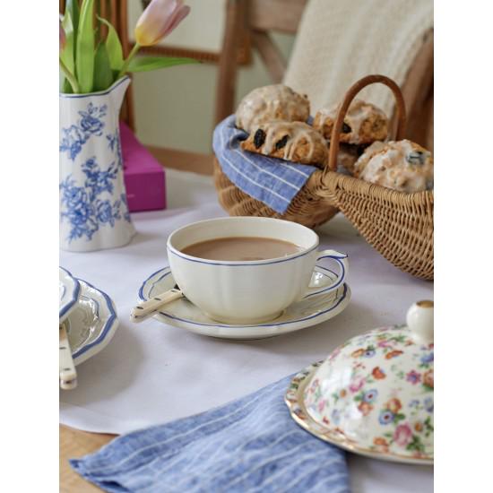 Чашка з блюдцем Gien Filets Bleus 300 мл (5180000609) - фото 2 Чашка з блюдцем Gien Filets Bleus 300 мл (5180000609) - фото 2