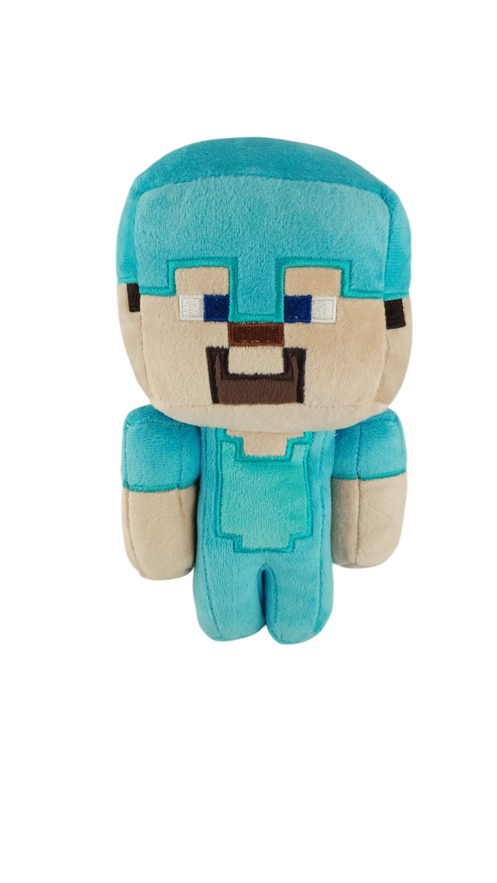 Мягкая игрушка брелок Minecraft Happy Explorer Diamond Steve 20 см (000073)