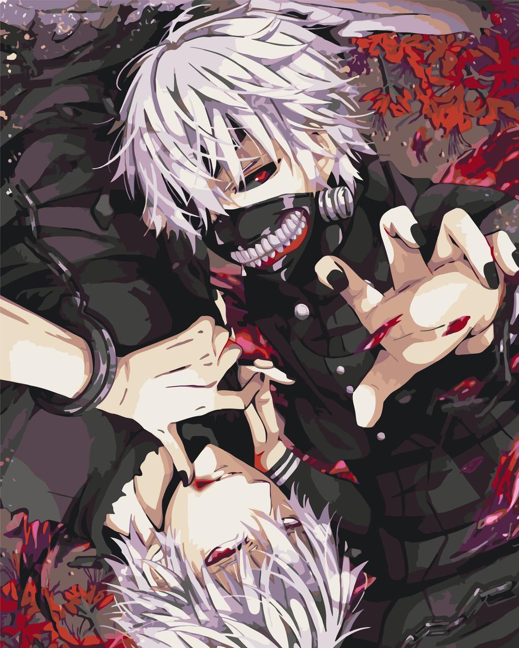 Картина за номерами ORIGAMI Токійський гуль Кен Канекі аніме 40х50 см (LW30560)