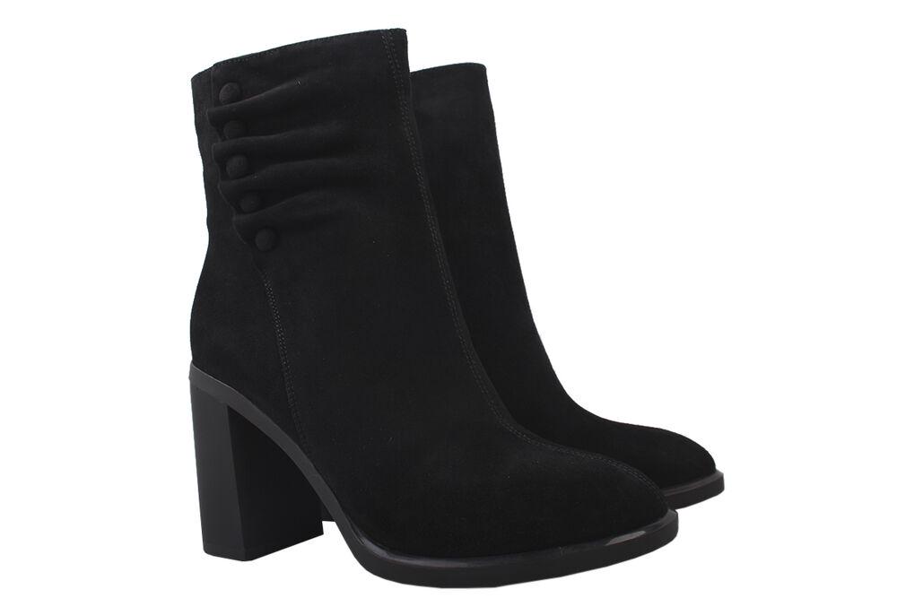 Ботильоны женские Blue Tempt из замши на большом каблуке р. 40 Черный (8-9DH)