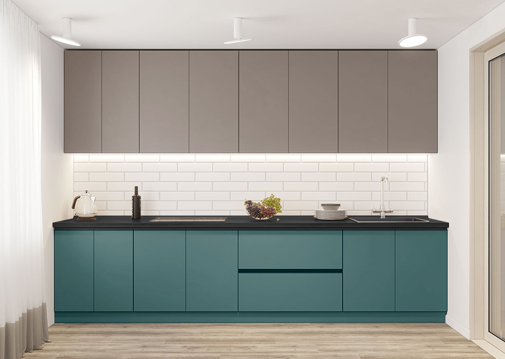 Кухня модульная Sophie Зеленый/Серый (000-001-1001)
