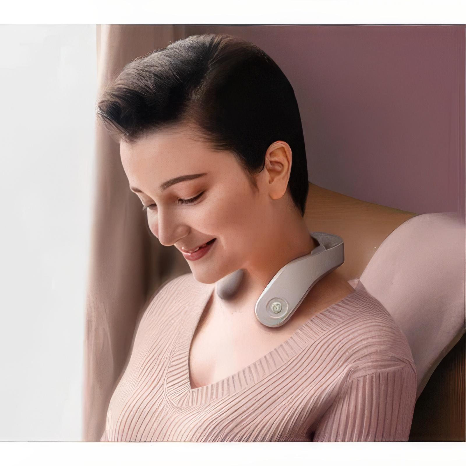 Массажер для шеи Jeeback K1 800 mAh Белый - фото 6