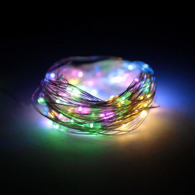 Светодиодная гирлянда нить Капля росы 10 м 100 LED RGB 8 режимов (4859551) Светодиодная гирлянда нить Капля росы 10 м 100 LED RGB 8 режимов (4859551)