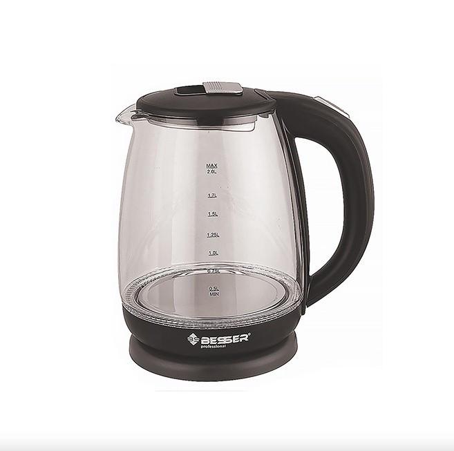 Чайник електричний Besser 10327 скляний 1800 W 1,8 л Black (019573) Чайник електричний Besser 10327 скляний 1800 W 1,8 л Black (019573)