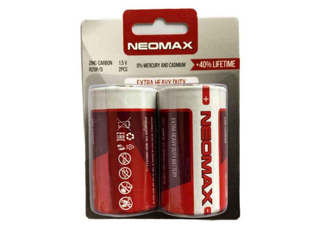 Батарейка Neomax R20 P солевая 2 шт. (945422)