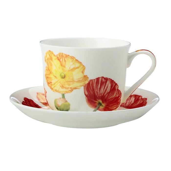 Чашка с блюдцем для кофе Maxwell & Williams Poppies FLORIADE фарфор 480 мл (2628646)